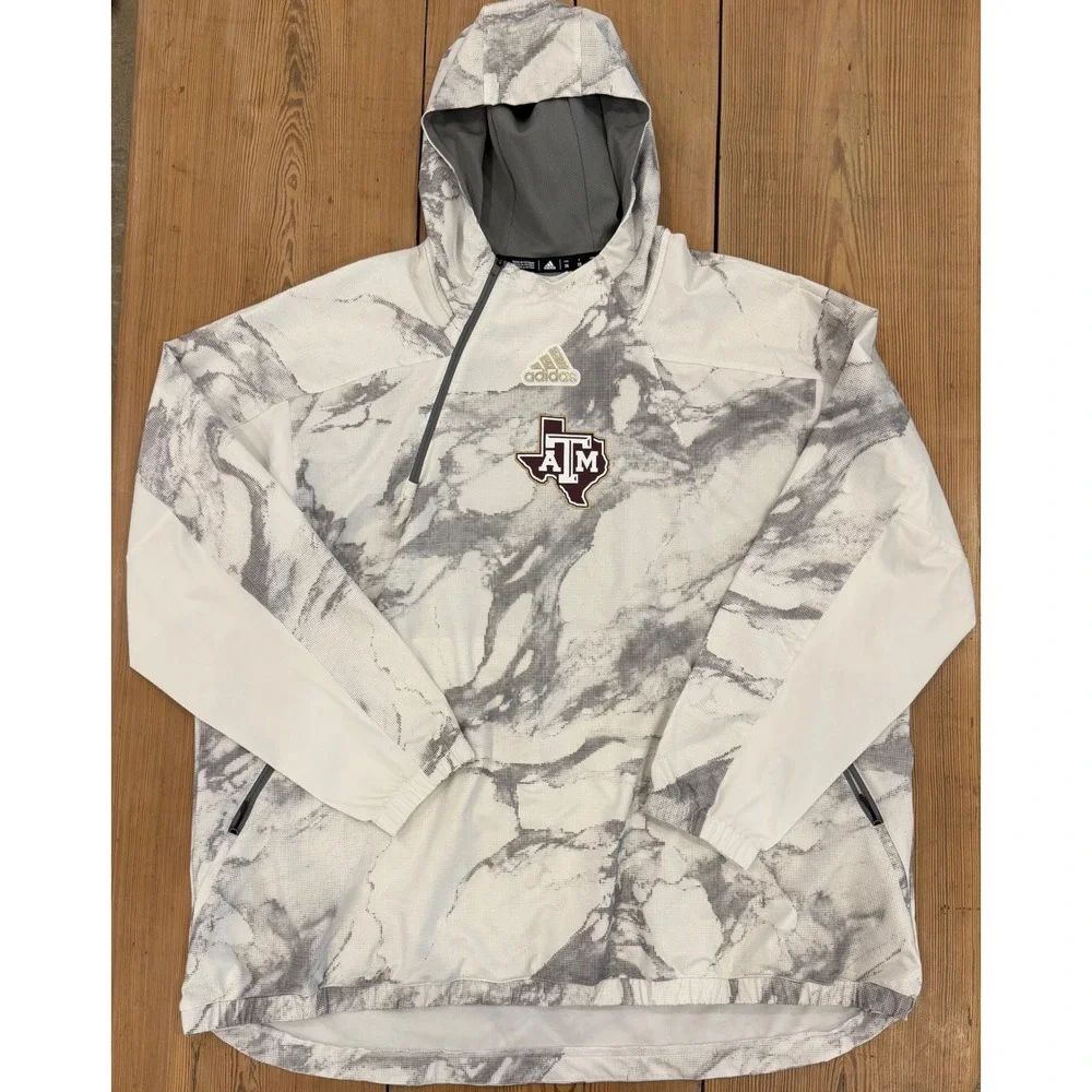 Adidas Texas A&M Aggies‎ Coaches Sideline Lot Hoodie Pullover Polo 2XL 3XL